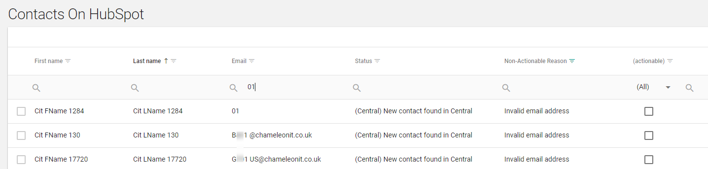 HubSpot Invalid Email
